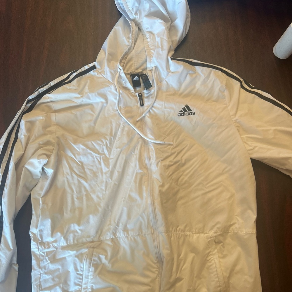 Adidas Cream Hooded Jacket